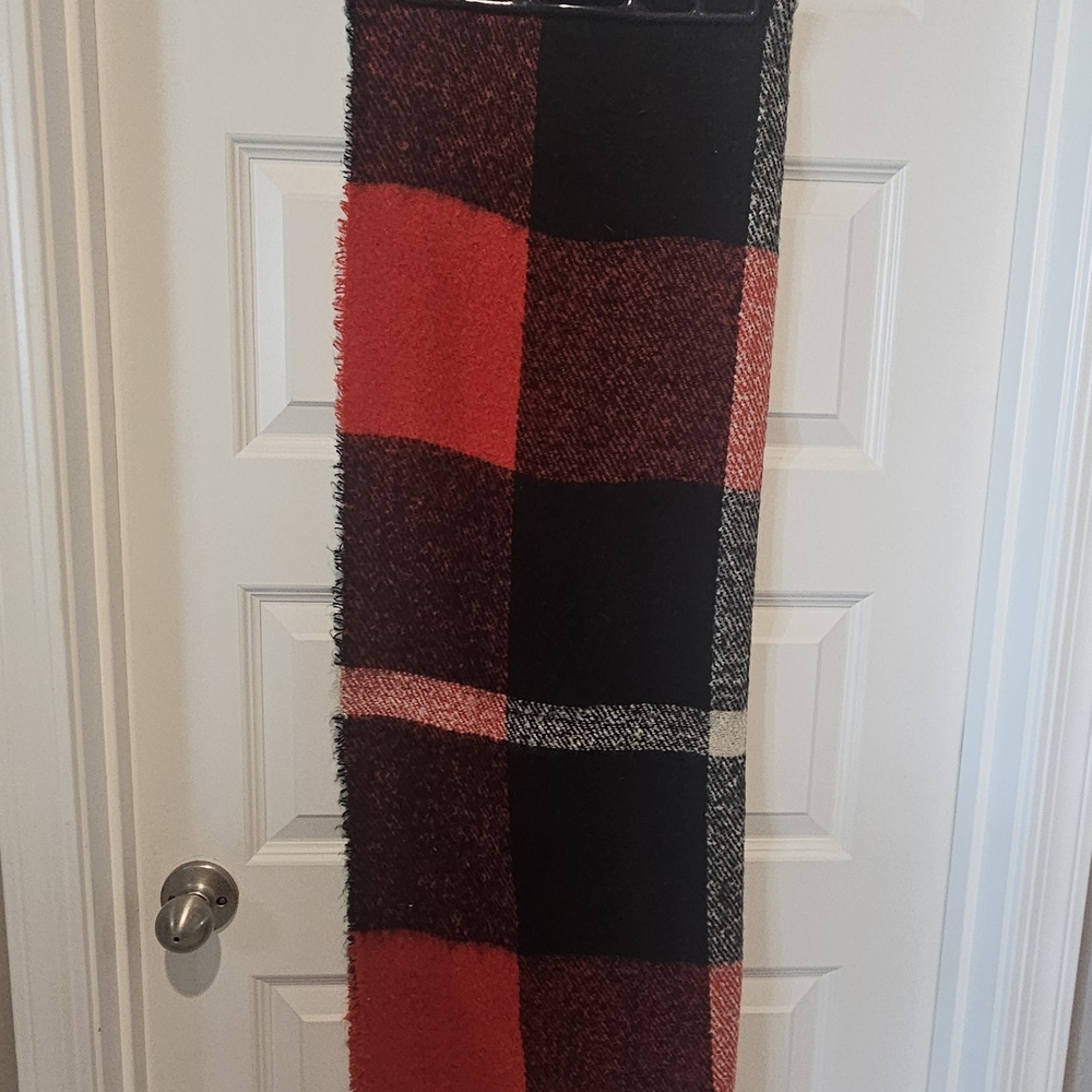 Torrid Red and Black Checkered Scarf